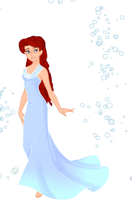 Ariel in her Sparkly Dress Blank Meme Template