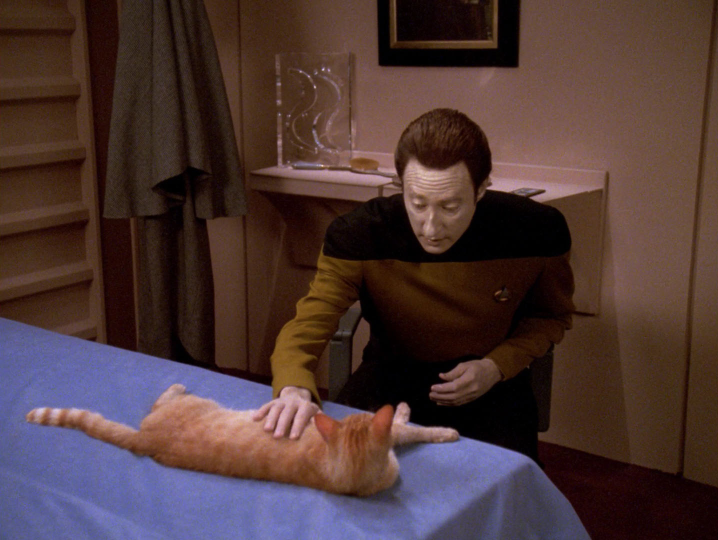 Data And His Cat Spot Blank Meme Template