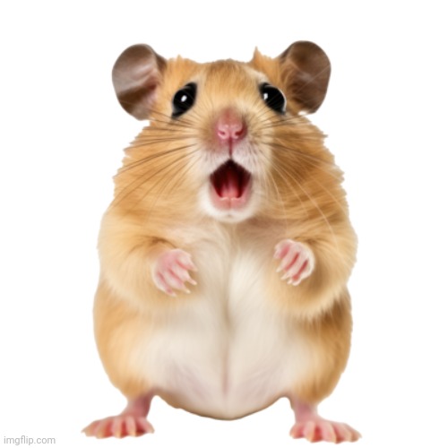 Shocked hamster | image tagged in shocked hamster | made w/ Imgflip meme maker