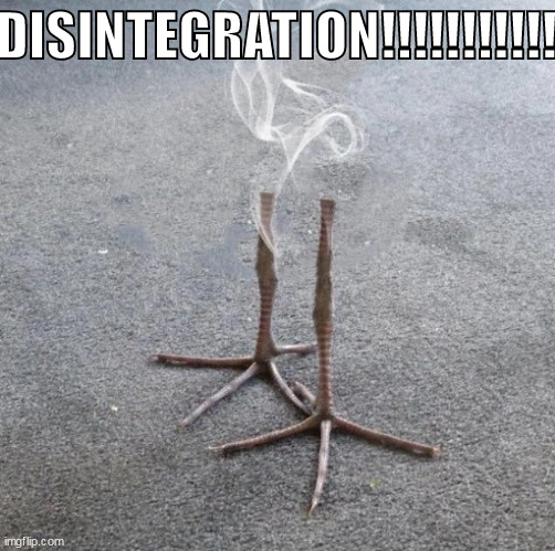DISINTEGRATION!!!!!!!!!!! | made w/ Imgflip meme maker