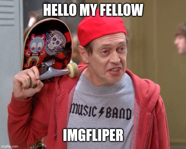 HELLO MY FELLOW IMGFLIPER | image tagged in steve buscemi fellow kids | made w/ Imgflip meme maker