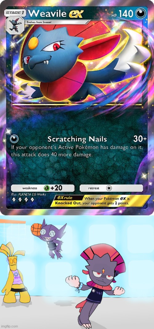 Saw this pose on that new card, and then it hit me | image tagged in pokemon | made w/ Imgflip meme maker