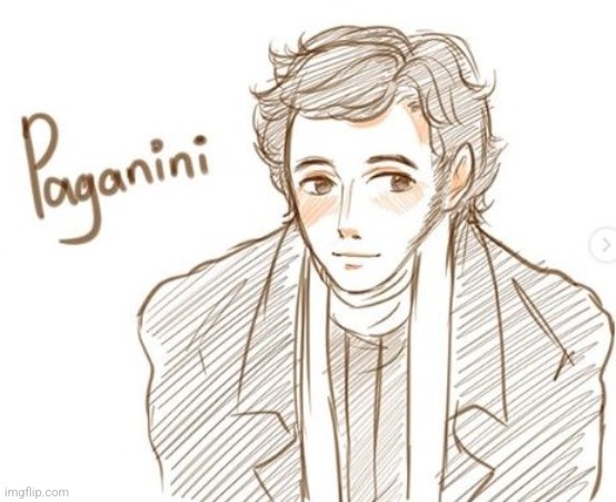 Young Paganini. | image tagged in young paganini | made w/ Imgflip meme maker