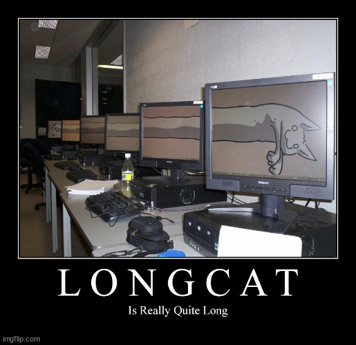 Longcat ago, in a memedom far far away... It was the period of the demotivationals and rebel memes | Longcat; is really quite long | image tagged in demotivationals,vintage,memes about memes,classic,repost | made w/ Imgflip meme maker