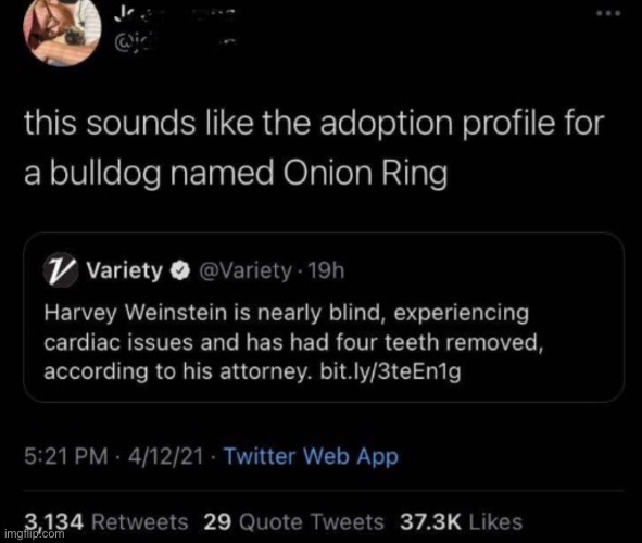 Onion Ring | image tagged in gifs,memes,funny,shitpost,twitter,msmg | made w/ Imgflip meme maker