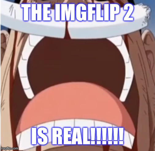 One piece is real | THE IMGFLIP 2; IS REAL!!!!!! | image tagged in one piece is real | made w/ Imgflip meme maker