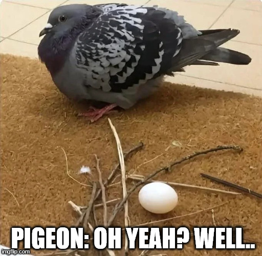 PIGEON: OH YEAH? WELL.. | made w/ Imgflip meme maker