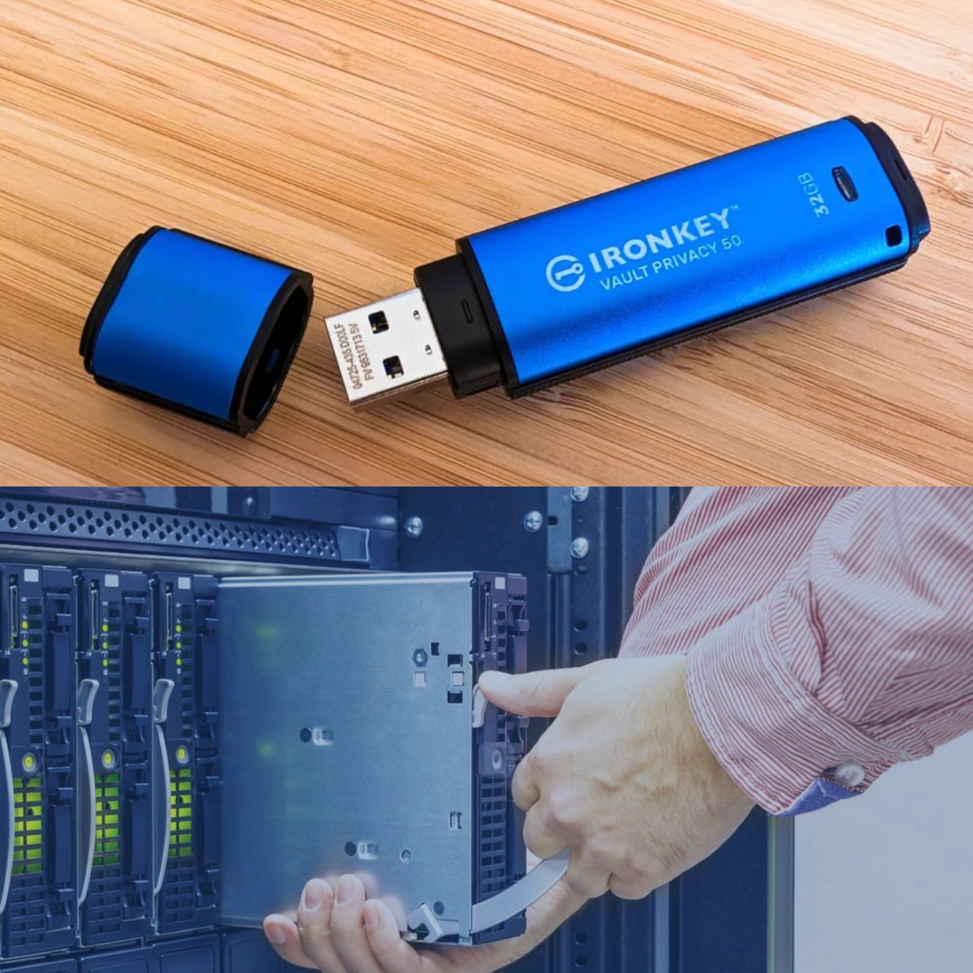 Thumb drive vs. Server Blank Meme Template