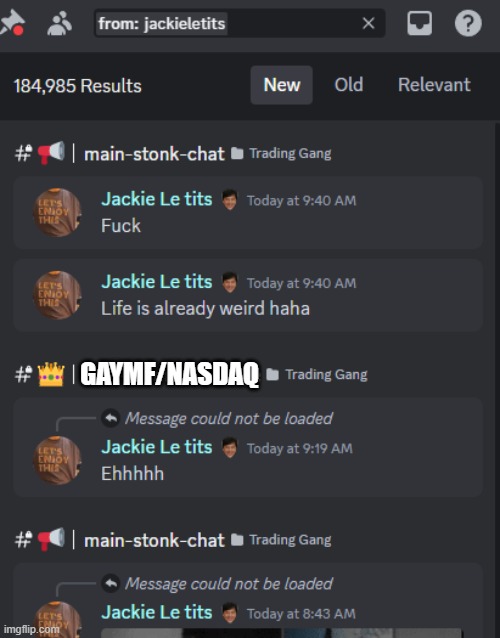 fun | GAYMF/NASDAQ | image tagged in fun | made w/ Imgflip meme maker