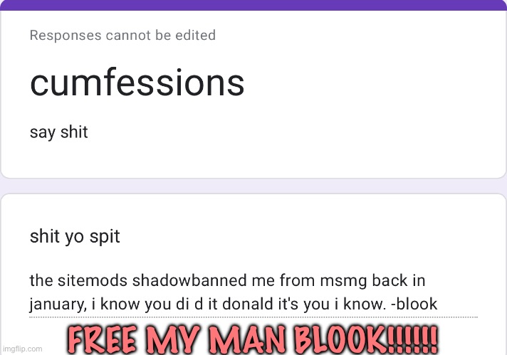 FREE MY MAN BLOOK!!!!!! | made w/ Imgflip meme maker