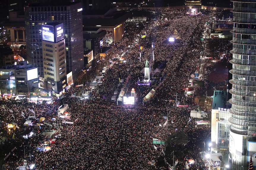 South Korean Protest Blank Meme Template