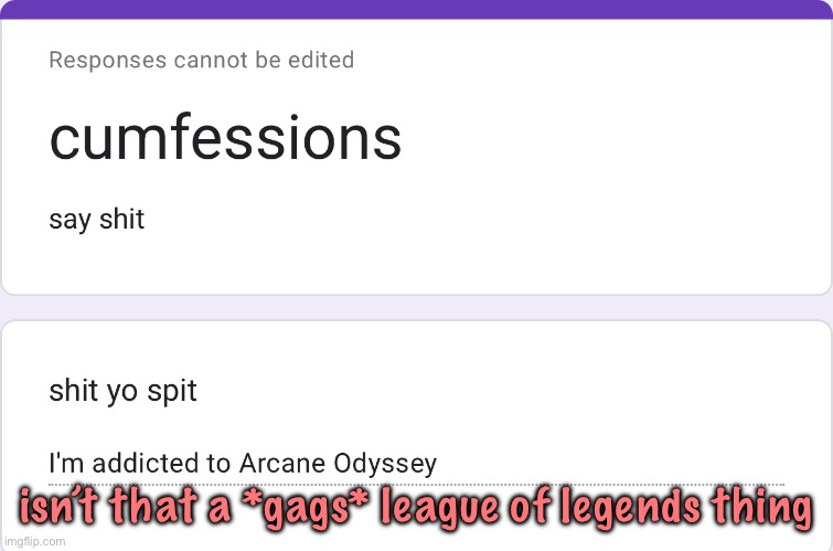 isn’t that a *gags* league of legends thing | made w/ Imgflip meme maker