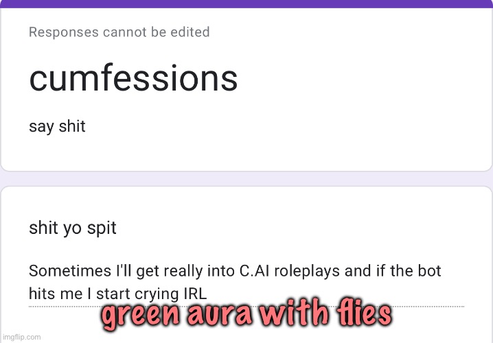 green aura with flies | made w/ Imgflip meme maker