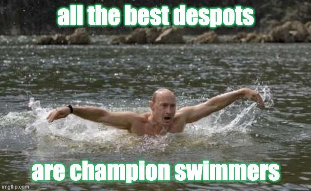 all the best despots are champion swimmers | made w/ Imgflip meme maker