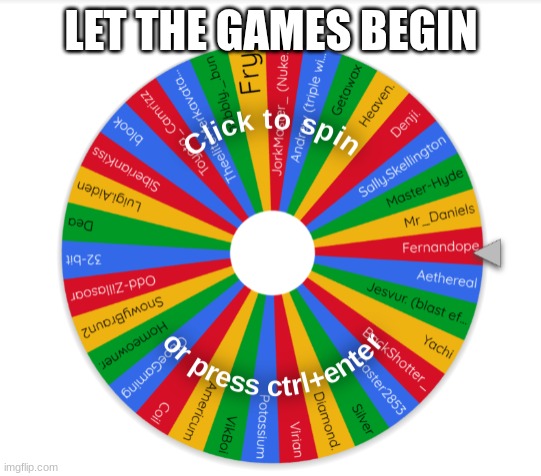 LET THE GAMES BEGIN | made w/ Imgflip meme maker