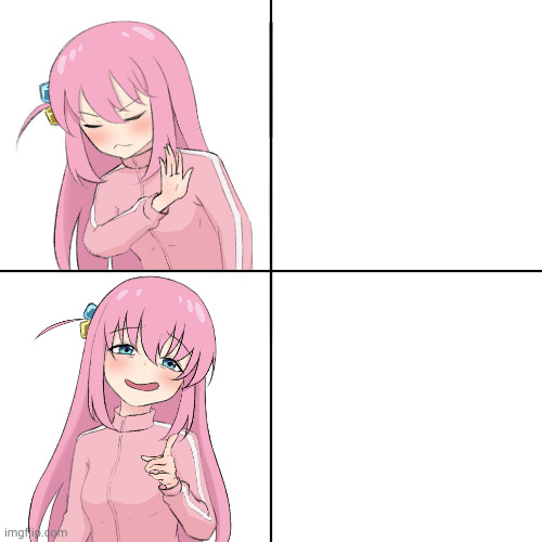 High Quality anime hotline bling Blank Meme Template