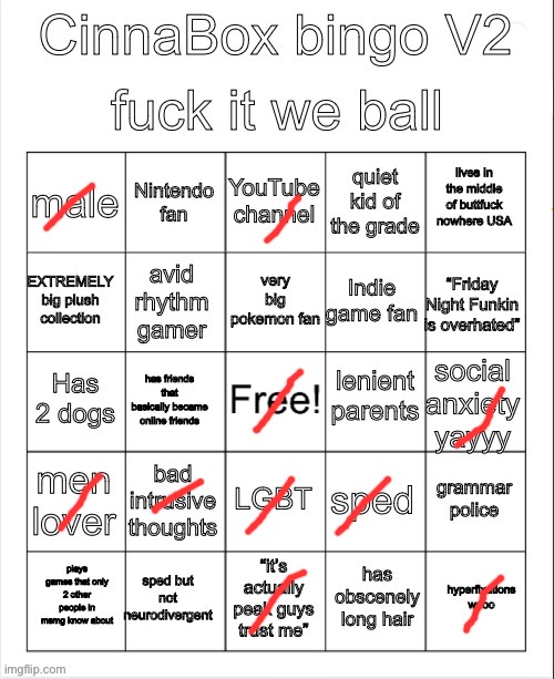 28 or 29 I lost count | image tagged in cinnabox bingo 2 | made w/ Imgflip meme maker