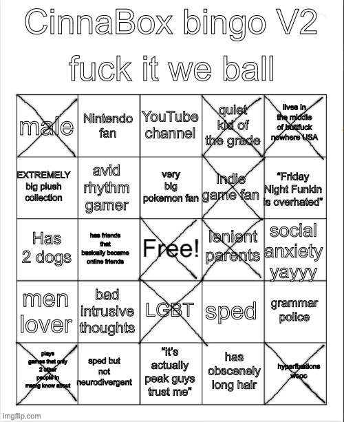 ok | image tagged in cinnabox bingo 2 | made w/ Imgflip meme maker