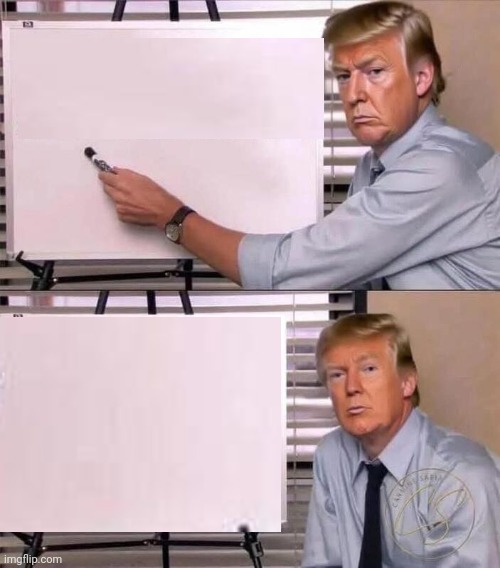 Trump writing on chart Blank Meme Template