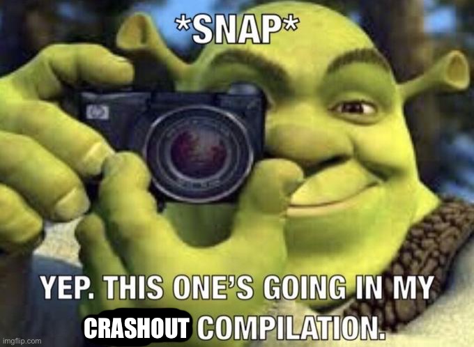 yep this one's going in my cringe compilation | CRASHOUT | image tagged in yep this one's going in my cringe compilation | made w/ Imgflip meme maker