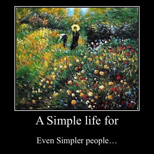 It’s A Simple life Reflection | A Simple life for | Even Simpler people… | image tagged in funny,demotivationals,simple life simple people | made w/ Imgflip demotivational maker