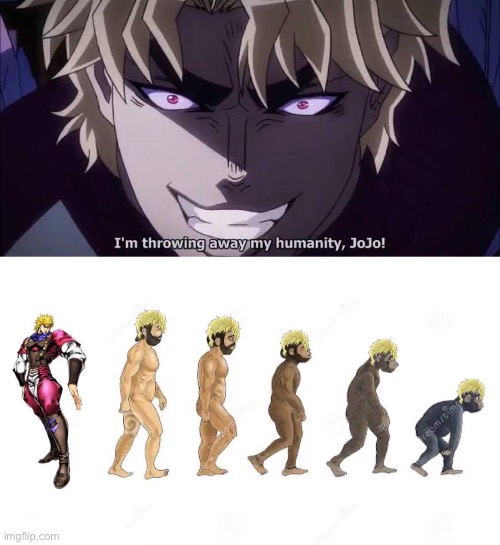 "Return to monke JoJo!" | image tagged in jojo's bizarre adventure | made w/ Imgflip meme maker