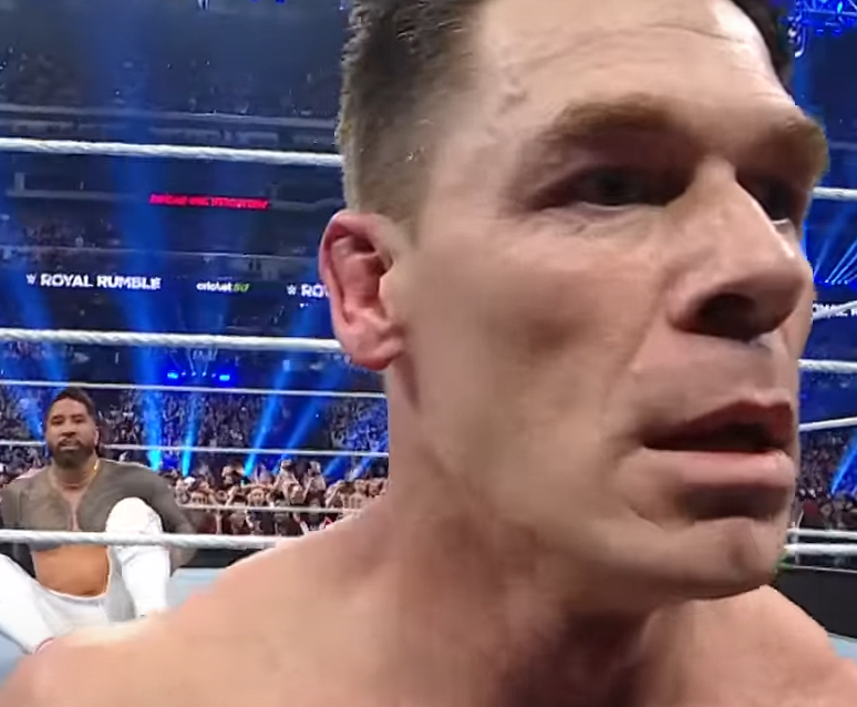 John Cena pushed by Jey Uso Blank Meme Template