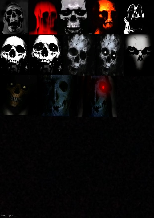 Uncanny all skull phases 1-50. (34 is an emoji, not a skull, despite looking like one.) | image tagged in blank,skull,uncanny,mr incredible becoming uncanny,skeleton | made w/ Imgflip meme maker