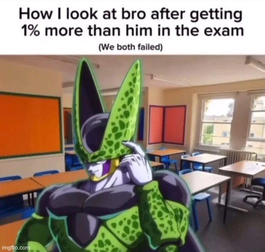 image tagged in dbz,cell | made w/ Imgflip meme maker