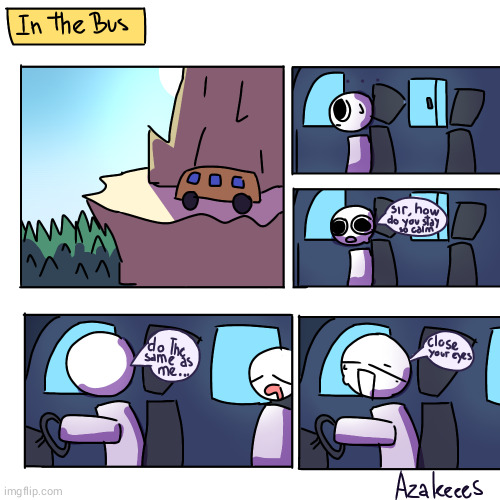 in the bus | image tagged in comics/cartoons | made w/ Imgflip meme maker