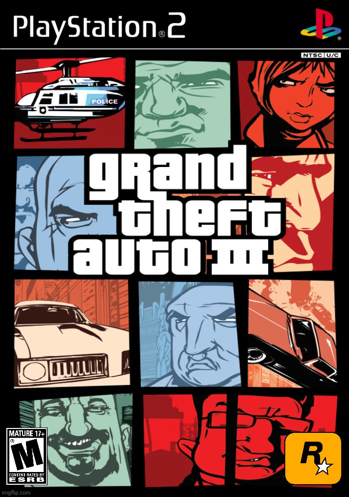 Grand Theft Auto 3 Alt. Cover | image tagged in blank white template | made w/ Imgflip meme maker