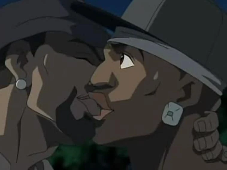 the boondocks kissing Blank Meme Template