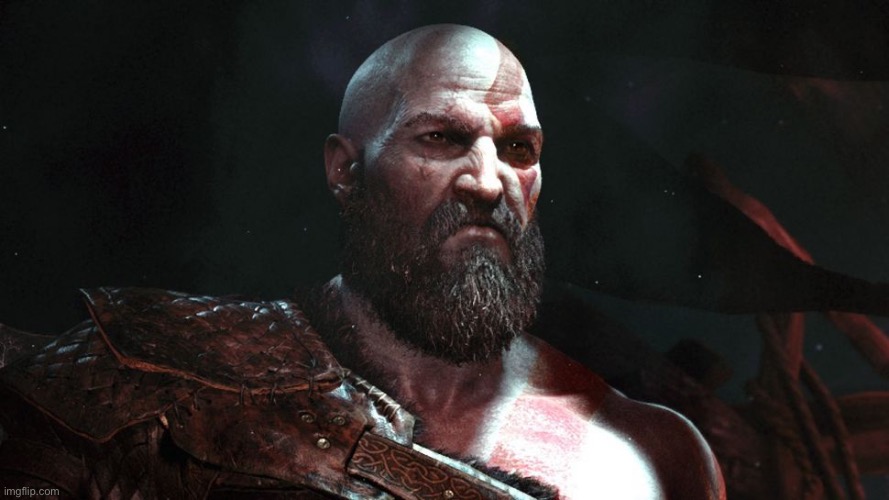 Old Kratos | image tagged in old kratos | made w/ Imgflip meme maker