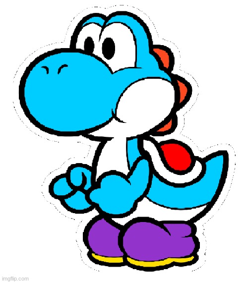 due to the recent situation i am now cyan | image tagged in yoshi blue | made w/ Imgflip meme maker