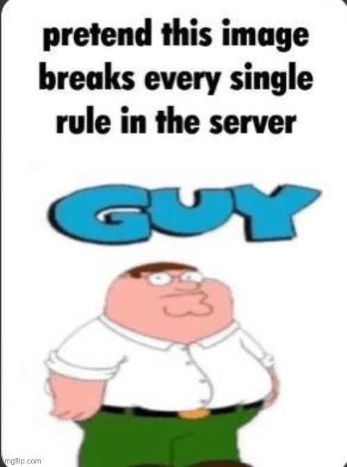 guy | image tagged in pretend this image breaks every rule in the server | made w/ Imgflip meme maker