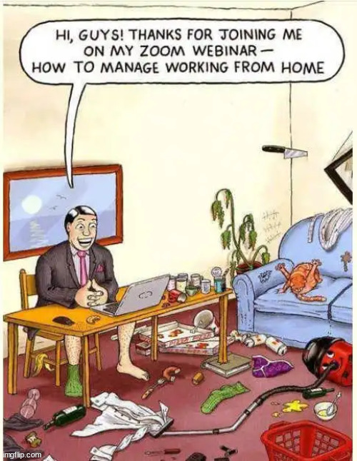 How to manage working from home. | image tagged in repost,manage,working from home | made w/ Imgflip meme maker