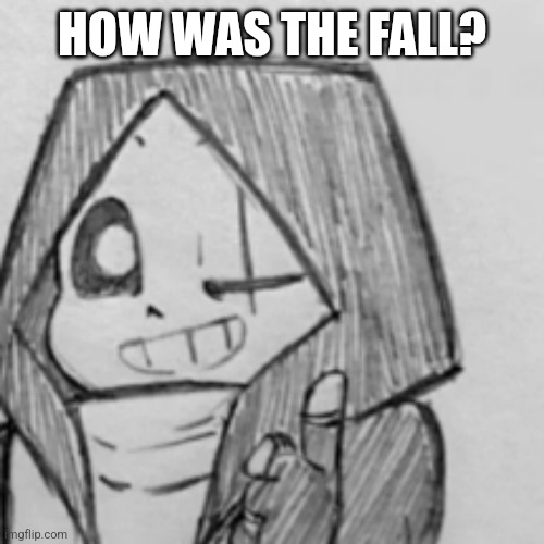 Epic! Sans thumbs up | HOW WAS THE FALL? | image tagged in epic sans thumbs up | made w/ Imgflip meme maker