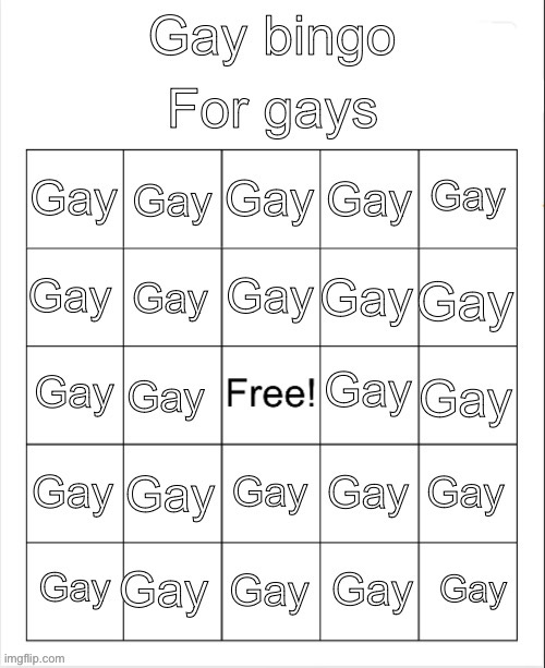 New bingo | image tagged in gay bingo | made w/ Imgflip meme maker