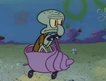 squidward driving Blank Meme Template