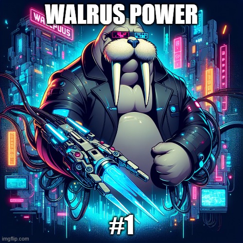 WALRUS POWER | WALRUS POWER; #1 | image tagged in walrus | made w/ Imgflip meme maker