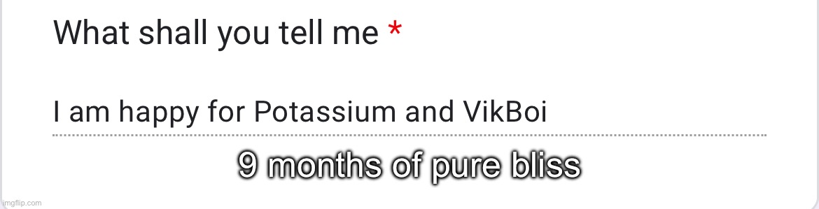 9 months of pure bliss | made w/ Imgflip meme maker