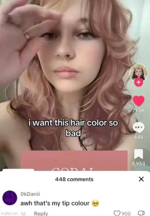 Tip color | image tagged in gifs,memes,funny,shitpost,tiktok,msmg | made w/ Imgflip meme maker