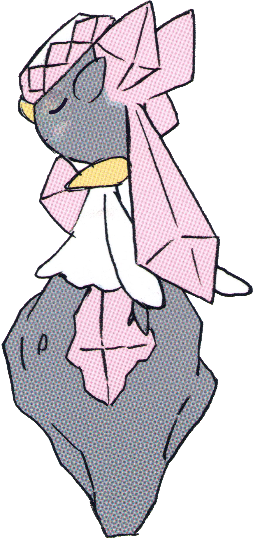 Diancie Sleeping (Side View) Blank Meme Template