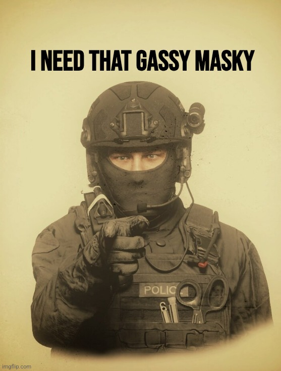 The S.W.A.T Wants [Blank] | I need that Gassy Masky | image tagged in the s w a t wants blank | made w/ Imgflip meme maker