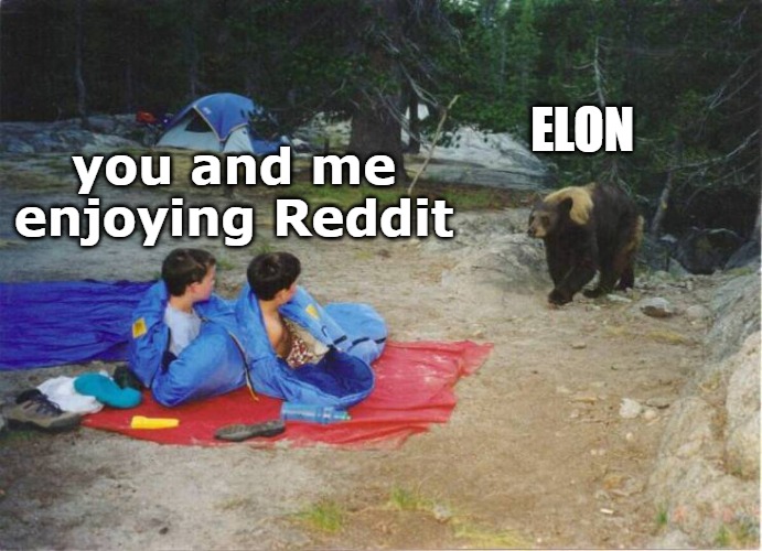 ELON; you and me enjoying Reddit | image tagged in hokeydokey | made w/ Imgflip meme maker