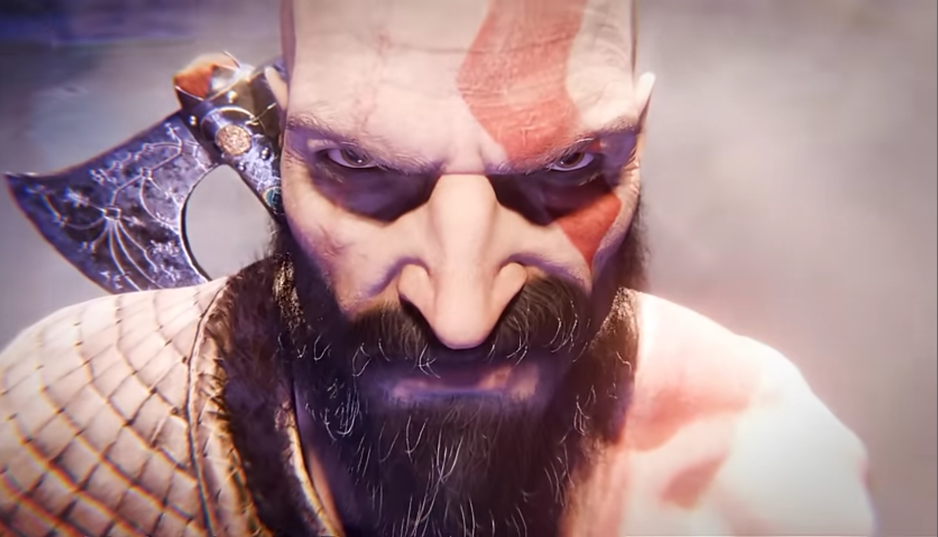 High Quality Grinny Kratos Blank Meme Template