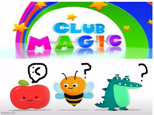 Apple, Bee and Crocodile's (ABC Kids) opinion of Club M.A.G.I.C. (MediaCorp Okto) But Apple's not happy with this show because i | made w/ Imgflip meme maker