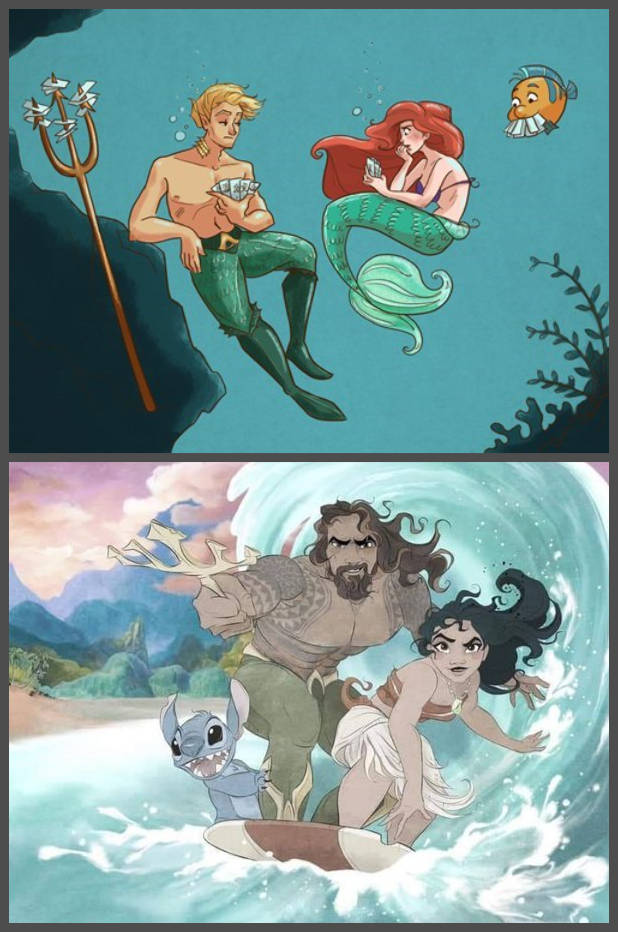 disney x aquaman Blank Meme Template