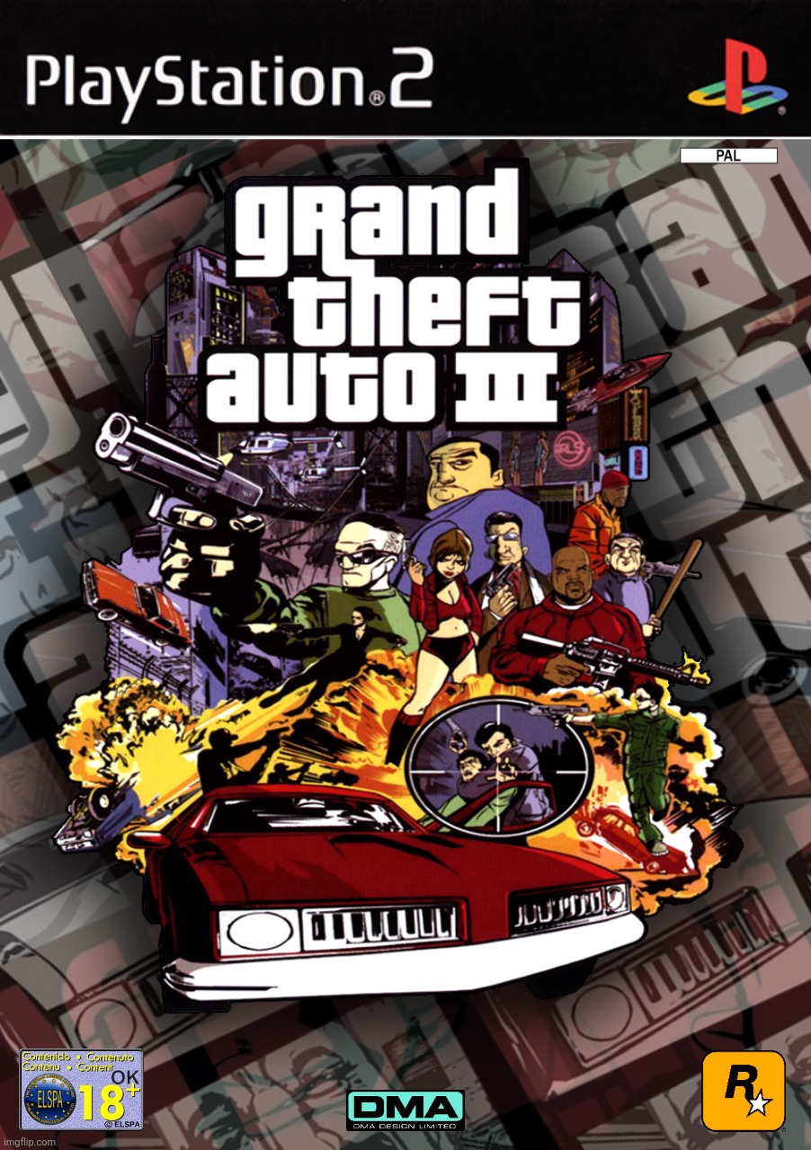 GTA 3 Pal Cover | image tagged in blank white template | made w/ Imgflip meme maker