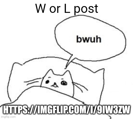 Bwuh | W or L post; HTTPS://IMGFLIP.COM/I/9IW3ZW | image tagged in bwuh | made w/ Imgflip meme maker